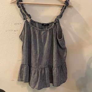 Madewell black gingham tank top